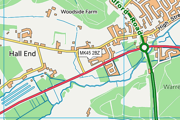 MK45 2BZ map - OS VectorMap District (Ordnance Survey) MK45 2BZ map - OS VectorMap District (Ordnance Survey)