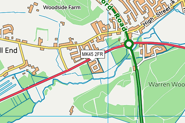 MK45 2FR map - OS VectorMap District (Ordnance Survey) MK45 2FR map - OS VectorMap District (Ordnance Survey)