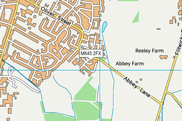 MK45 2FX map - OS VectorMap District (Ordnance Survey) MK45 2FX map - OS VectorMap District (Ordnance Survey)