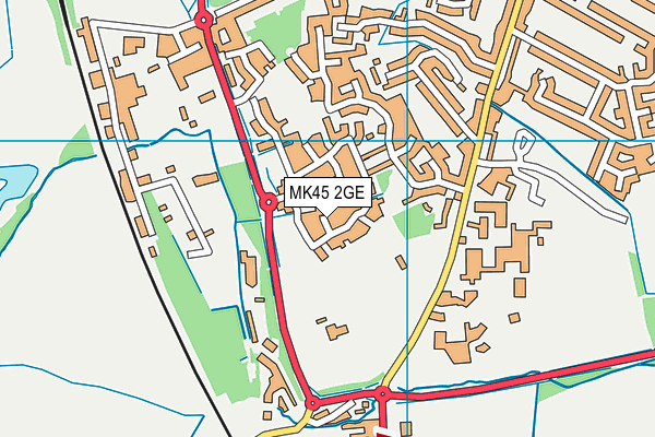 MK45 2GE map - OS VectorMap District (Ordnance Survey) MK45 2GE map - OS VectorMap District (Ordnance Survey)