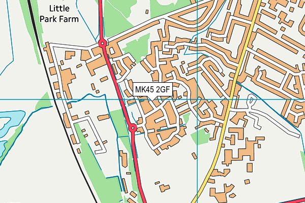 MK45 2GF map - OS VectorMap District (Ordnance Survey)