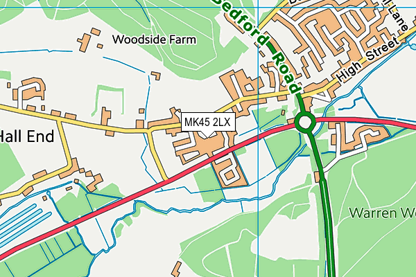 MK45 2LX map - OS VectorMap District (Ordnance Survey) MK45 2LX map - OS VectorMap District (Ordnance Survey)