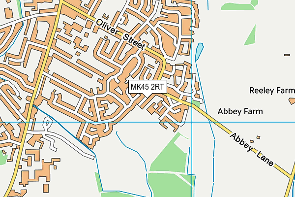 MK45 2RT map - OS VectorMap District (Ordnance Survey) MK45 2RT map - OS VectorMap District (Ordnance Survey)