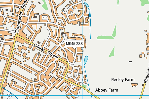 MK45 2SS map - OS VectorMap District (Ordnance Survey) MK45 2SS map - OS VectorMap District (Ordnance Survey)
