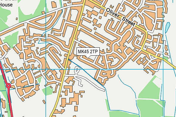MK45 2TP map - OS VectorMap District (Ordnance Survey) MK45 2TP map - OS VectorMap District (Ordnance Survey)