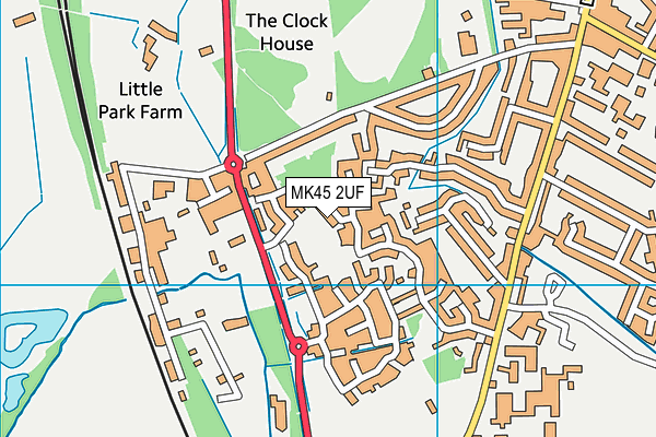 MK45 2UF map - OS VectorMap District (Ordnance Survey) MK45 2UF map - OS VectorMap District (Ordnance Survey)