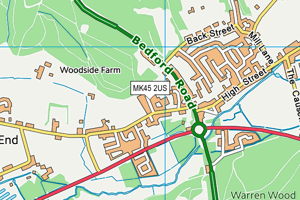 MK45 2US map - OS VectorMap District (Ordnance Survey) MK45 2US map - OS VectorMap District (Ordnance Survey)