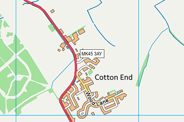 MK45 3AY map - OS VectorMap District (Ordnance Survey)