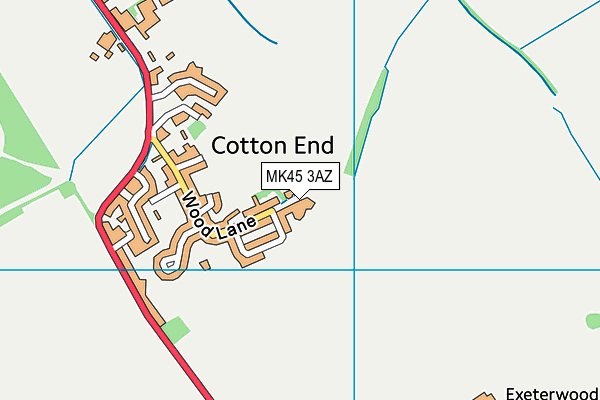 MK45 3AZ map - OS VectorMap District (Ordnance Survey)