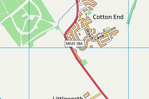 MK45 3BA map - OS VectorMap District (Ordnance Survey)