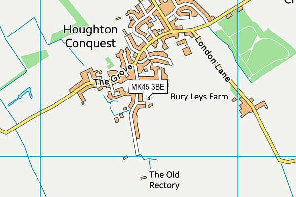 MK45 3BE map - OS VectorMap District (Ordnance Survey)