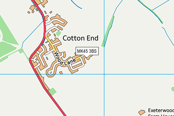 MK45 3BS map - OS VectorMap District (Ordnance Survey)