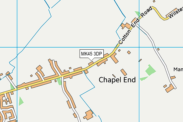 MK45 3DP map - OS VectorMap District (Ordnance Survey)