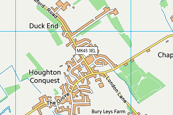 MK45 3EL map - OS VectorMap District (Ordnance Survey)