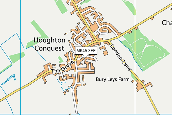 MK45 3FF map - OS VectorMap District (Ordnance Survey)