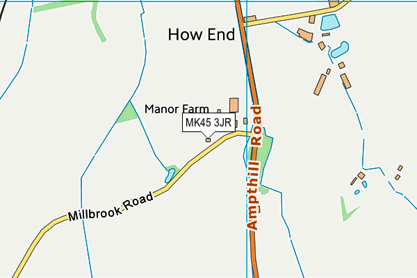 MK45 3JR map - OS VectorMap District (Ordnance Survey)