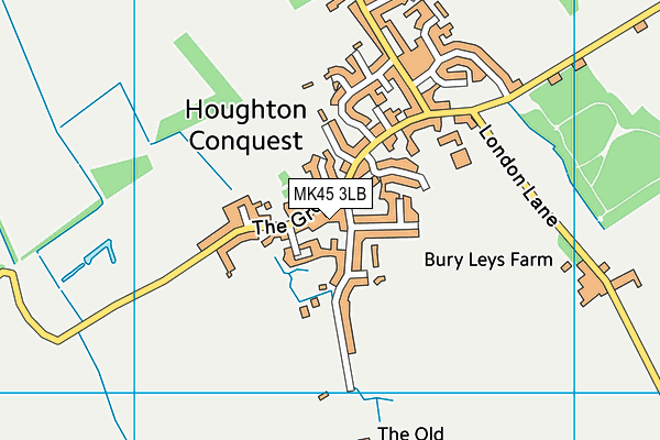 MK45 3LB map - OS VectorMap District (Ordnance Survey)