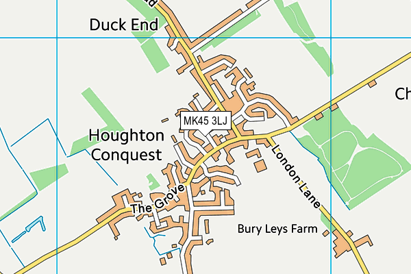 MK45 3LJ map - OS VectorMap District (Ordnance Survey)
