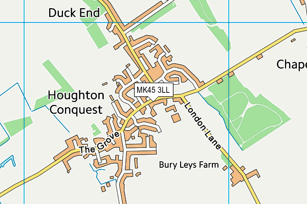 MK45 3LL map - OS VectorMap District (Ordnance Survey) MK45 3LL map - OS VectorMap District (Ordnance Survey)