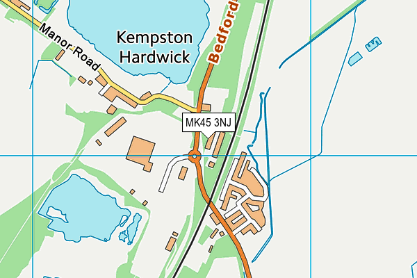 MK45 3NJ map - OS VectorMap District (Ordnance Survey) MK45 3NJ map - OS VectorMap District (Ordnance Survey)