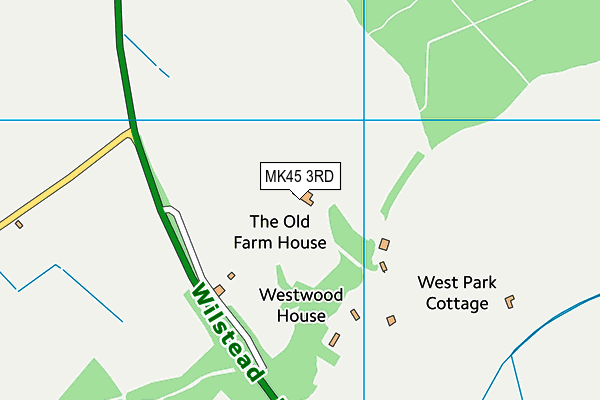 MK45 3RD map - OS VectorMap District (Ordnance Survey)