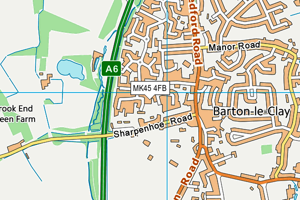 MK45 4FB map - OS VectorMap District (Ordnance Survey) MK45 4FB map - OS VectorMap District (Ordnance Survey)