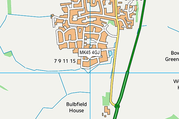MK45 4GJ map - OS VectorMap District (Ordnance Survey) MK45 4GJ map - OS VectorMap District (Ordnance Survey)