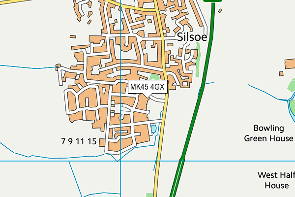 MK45 4GX map - OS VectorMap District (Ordnance Survey) MK45 4GX map - OS VectorMap District (Ordnance Survey)