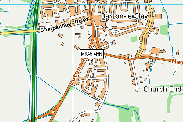 MK45 4HN map - OS VectorMap District (Ordnance Survey) MK45 4HN map - OS VectorMap District (Ordnance Survey)