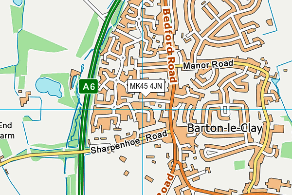 MK45 4JN map - OS VectorMap District (Ordnance Survey) MK45 4JN map - OS VectorMap District (Ordnance Survey)