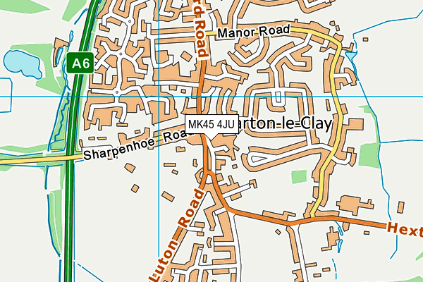 MK45 4JU map - OS VectorMap District (Ordnance Survey) MK45 4JU map - OS VectorMap District (Ordnance Survey)