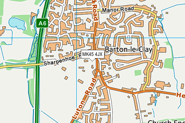 MK45 4JX map - OS VectorMap District (Ordnance Survey) MK45 4JX map - OS VectorMap District (Ordnance Survey)