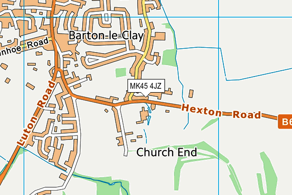 MK45 4JZ map - OS VectorMap District (Ordnance Survey) MK45 4JZ map - OS VectorMap District (Ordnance Survey)