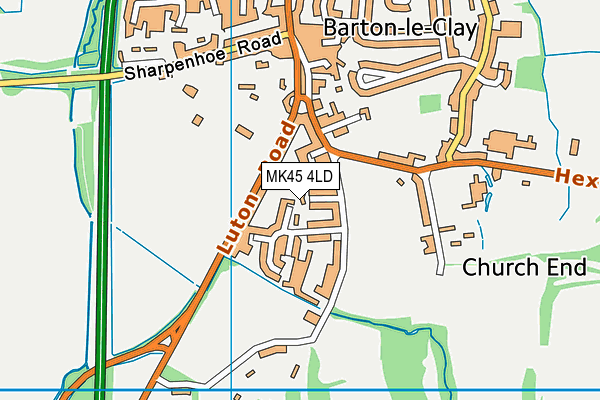 MK45 4LD map - OS VectorMap District (Ordnance Survey) MK45 4LD map - OS VectorMap District (Ordnance Survey)