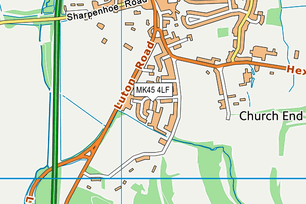 MK45 4LF map - OS VectorMap District (Ordnance Survey) MK45 4LF map - OS VectorMap District (Ordnance Survey)