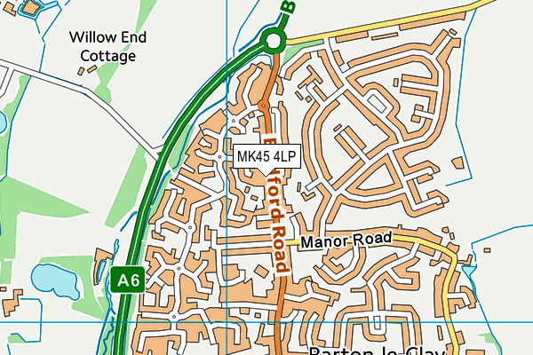 MK45 4LP map - OS VectorMap District (Ordnance Survey) MK45 4LP map - OS VectorMap District (Ordnance Survey)