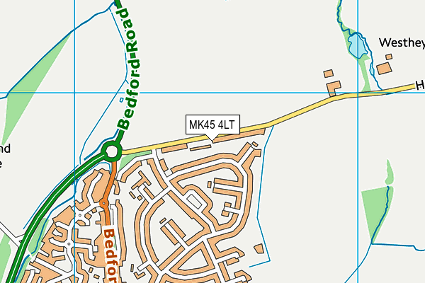 MK45 4LT map - OS VectorMap District (Ordnance Survey) MK45 4LT map - OS VectorMap District (Ordnance Survey)