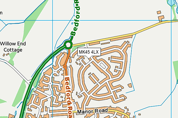 MK45 4LX map - OS VectorMap District (Ordnance Survey) MK45 4LX map - OS VectorMap District (Ordnance Survey)