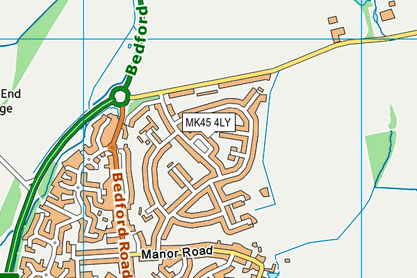 MK45 4LY map - OS VectorMap District (Ordnance Survey) MK45 4LY map - OS VectorMap District (Ordnance Survey)