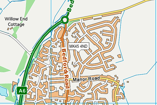 MK45 4ND map - OS VectorMap District (Ordnance Survey)