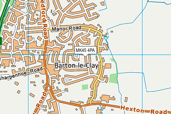 MK45 4PA map - OS VectorMap District (Ordnance Survey) MK45 4PA map - OS VectorMap District (Ordnance Survey)
