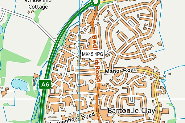 MK45 4PG map - OS VectorMap District (Ordnance Survey) MK45 4PG map - OS VectorMap District (Ordnance Survey)