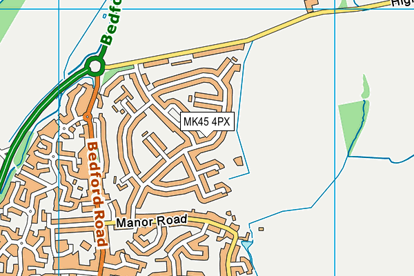 MK45 4PX map - OS VectorMap District (Ordnance Survey) MK45 4PX map - OS VectorMap District (Ordnance Survey)
