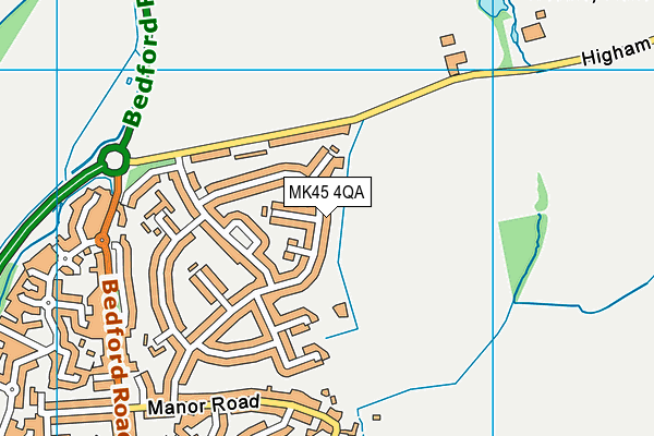 MK45 4QA map - OS VectorMap District (Ordnance Survey) MK45 4QA map - OS VectorMap District (Ordnance Survey)