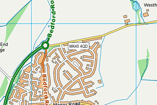 MK45 4QD map - OS VectorMap District (Ordnance Survey) MK45 4QD map - OS VectorMap District (Ordnance Survey)