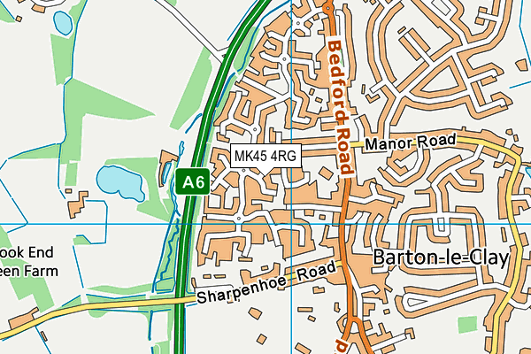 MK45 4RG map - OS VectorMap District (Ordnance Survey) MK45 4RG map - OS VectorMap District (Ordnance Survey)