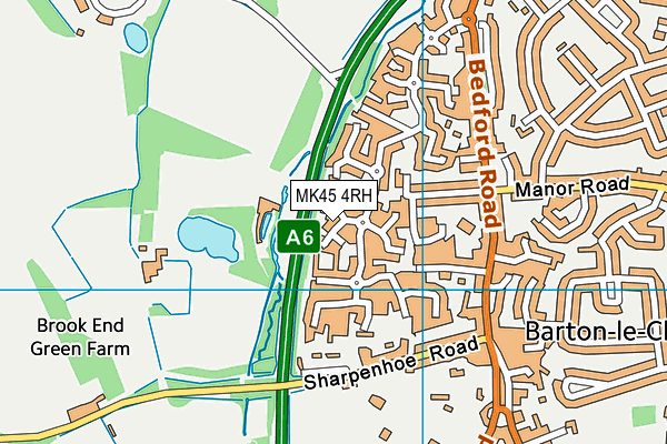 MK45 4RH map - OS VectorMap District (Ordnance Survey)