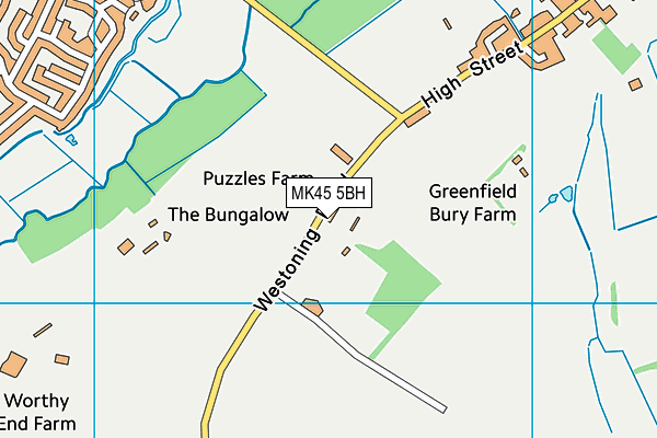 MK45 5BH map - OS VectorMap District (Ordnance Survey)
