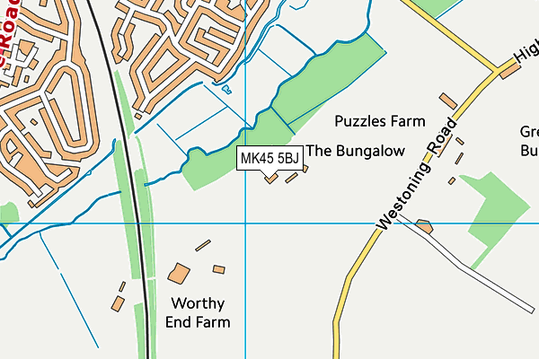 MK45 5BJ map - OS VectorMap District (Ordnance Survey) MK45 5BJ map - OS VectorMap District (Ordnance Survey)