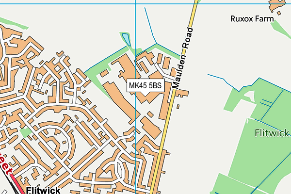MK45 5BS map - OS VectorMap District (Ordnance Survey) MK45 5BS map - OS VectorMap District (Ordnance Survey)